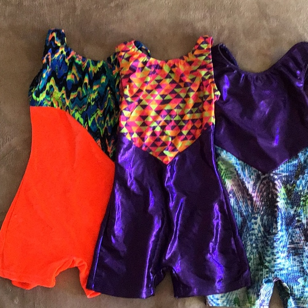 Girl MotionWear Gymnastic Leotards Medium Sz 8-10
